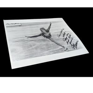 Jill Watson American Figure Skater Olympic Medalist Sign 8x10 Photograph Vintage